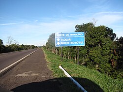 Limite de municipios Taquari - Bom Retiro do Sul